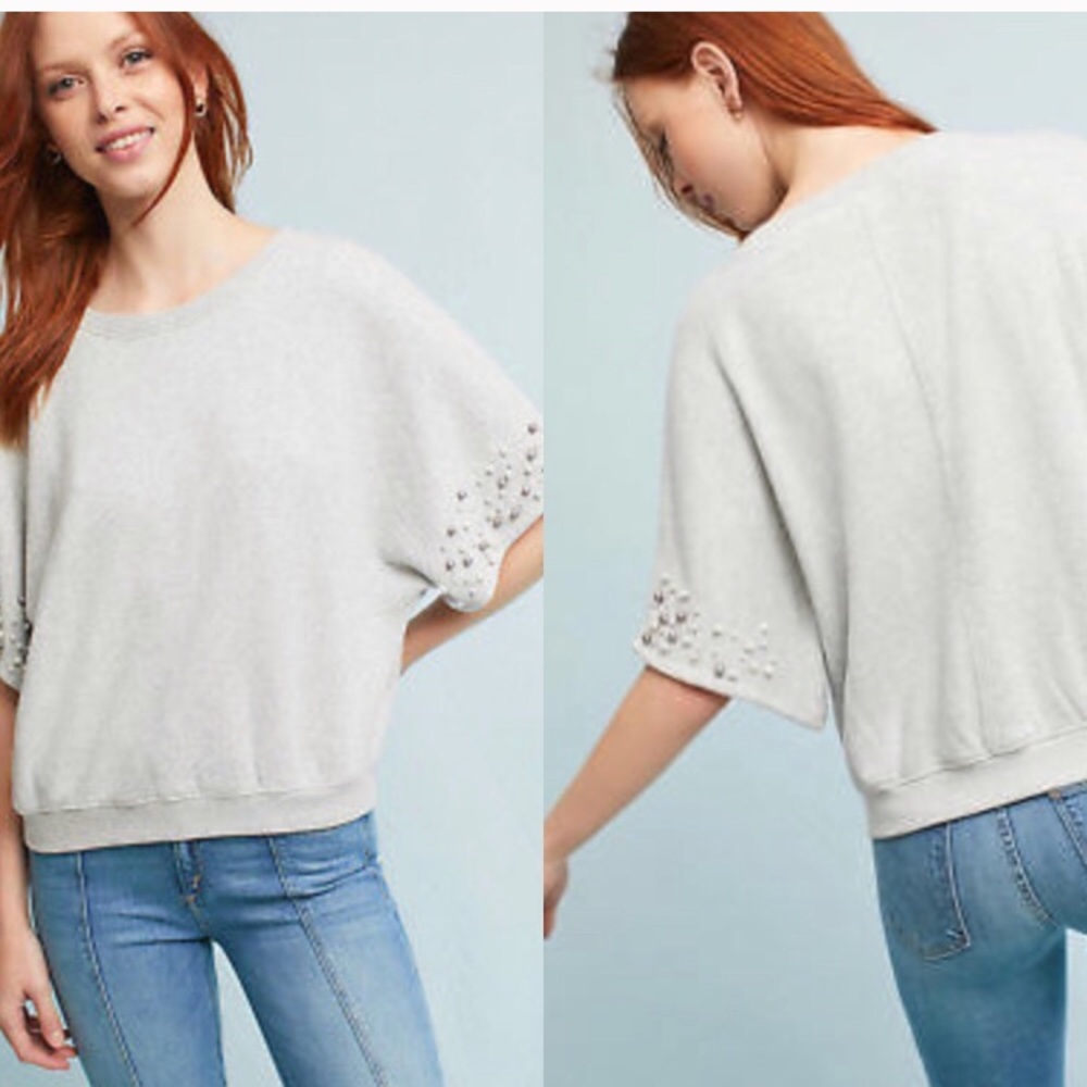 Anthropologie gray sweatshirt